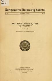 Cover of: Britain's contribution to victory