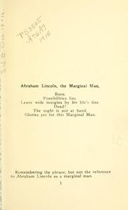 Cover of: Abraham Lincoln: the marginal man, and other poems