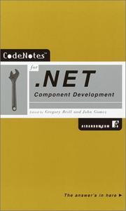 Cover of: CodeNotes for .NET by Gregory Brill