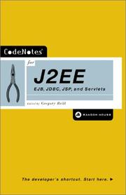 Cover of: CodeNotes for J2EE by Gregory Brill