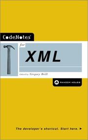 Cover of: CodeNotes for XML by Gregory Brill