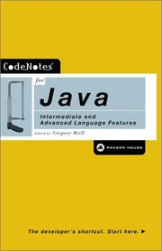 Cover of: Codenotes for Java by Gregory Brill