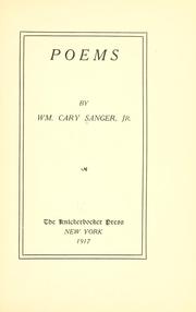 Cover of: Poems.