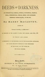 Cover of: Deeds of darkness by Harry Macarthy