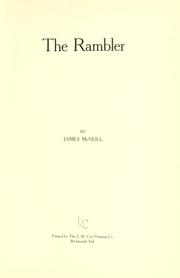 Cover of: The rambler by James McNeill