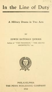 Cover of: In the line of duty by Edwin Bateman Morris