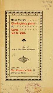 Cover of: Miss Heck's Thanksgiving party by Ida Hamilton Munsell