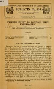 Cover of: Freezing injury to potatoes when undercooled.