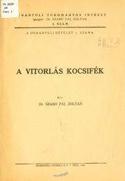 Cover of: A vitorlás kocsifék. by Pál Zoltán Szabó