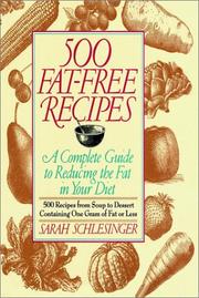 Cover of: 500 Fat Free Recipes by Sarah Schlesinger