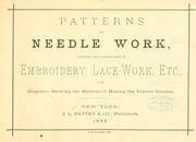 Cover of: Patterns for needle work by Pattern Publishing Co., New York.