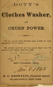 Doty's clothes washer, and churn power .. by Doty brothers, New York