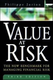 Cover of: Value at Risk, 3rd Ed. by Philippe Jorion