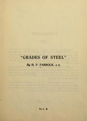 Cover of: Grades of steel, | H. P. Parrock