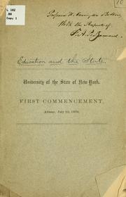 Cover of: First commencement by New York (State) University