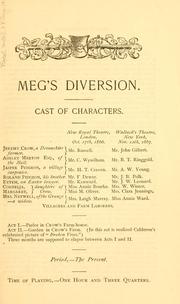 Cover of: Meg's diversion: a drama in two acts