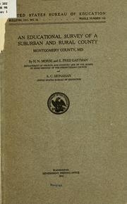 Cover of: educational survey of a suburban and rural county | Hermann Nelson Morse
