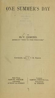 Cover of: One summer's day by H. V. Esmond