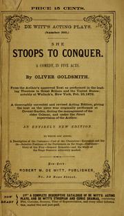 Cover of: She stoops to conquer.: A comedy in five acts.