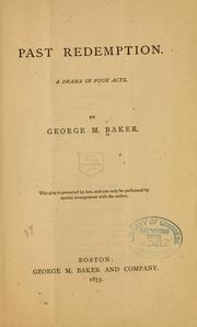 Cover of: Past redemption by Baker, George Melville