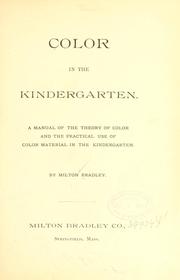Cover of: Color in the kindergarten. by Milton Bradley