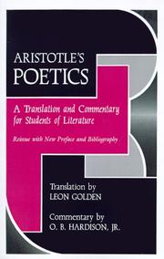 Cover of: Aristotle's Poetics by Leon Golden, O. B. Hardison