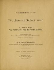 The seventh school year by Frank Alonzo Hildebrand