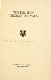 Cover of: The runes of Virginia the Vala. by Mary Virginia Del Castillo