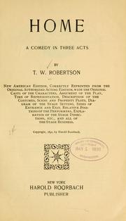 Cover of: Home by T. W. Robertson