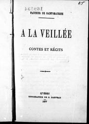 Cover of: A la veillée: contes et récits
