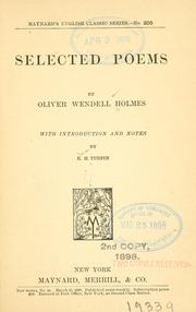 Cover of: Selected poems