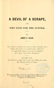 Cover of: devil of a scrape: or, Who paid for the supper ...