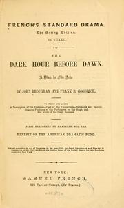 Cover of: dark hour before dawn.