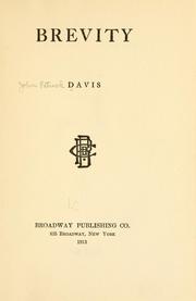 Cover of: Brevity by John Patrick Davis, John Patrick Davis