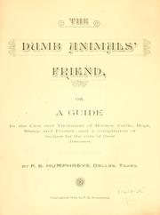 Cover of: The dumb animals' friend
