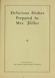Cover of: Delicious dishes by Elizabeth O. Hiller