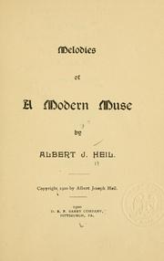 Cover of: Melodies of a modern muse