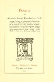 Cover of: Poems by Alexander Francis Chamberlain
