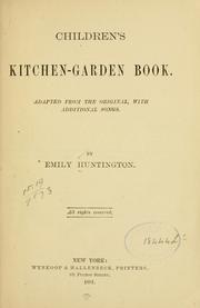 Children's kitchen-garden book by Emily Huntington