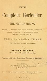 Cover of: The complete bartender. by Albert Barnes