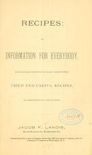 Cover of: E books to read-Recipes