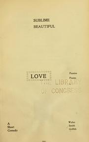 Cover of: Love, passion poems: a short commedy