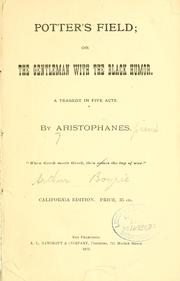 Cover of: Potter's field ... by Aristophanes
