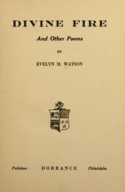 Cover of: Divine fire and other poems