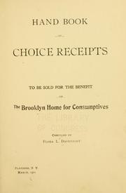 Cover of: Hand book of choice receipts by Davenport, Flora Lufkin