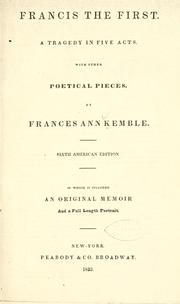 Cover of: Francis the First. by Fanny Kemble