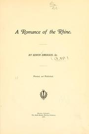 Cover of: romance of the Rhine.