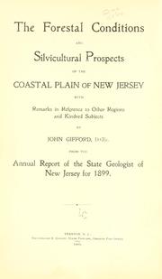 Cover of: forestal conditions and silvicaltural prospects of the coastal plain of New Jersey