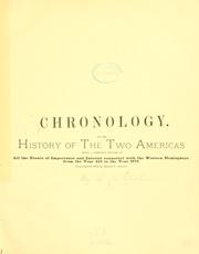 Cover of: Chronology of the history of the two Americas.