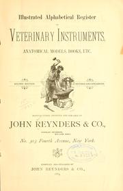 Cover of: Illustrated alphabetical register of veterinary instruments, anatomical models, books, etc. 